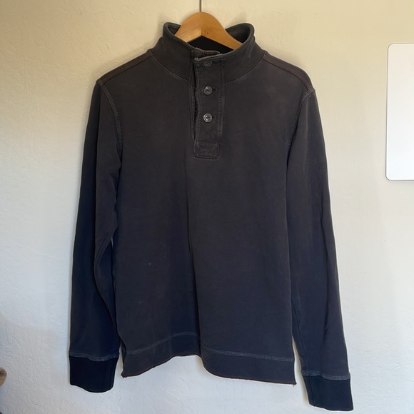 Jeremiah - stretchy button pullover (distressed) - navy (S) - Picture 5 of 6